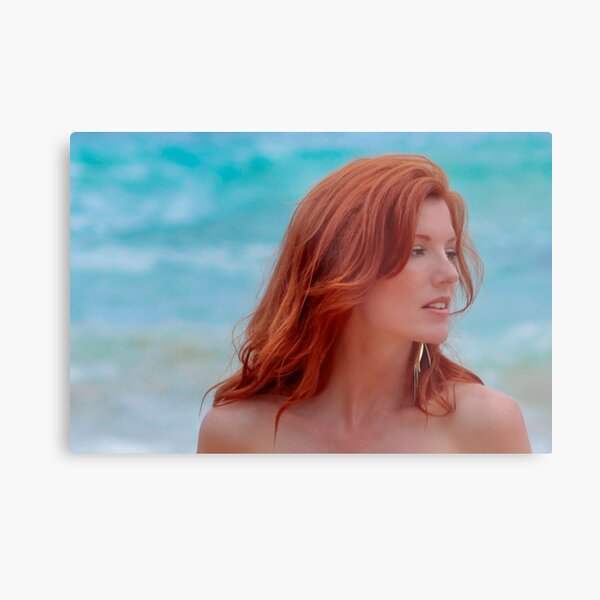 Red and Blue Metal Print