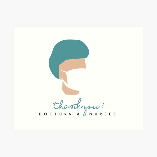 Item preview, THANK YOU DOCTORS AND NURSES  - COVID 19 - MINIMALIST  designed and sold by Tropical Blood.