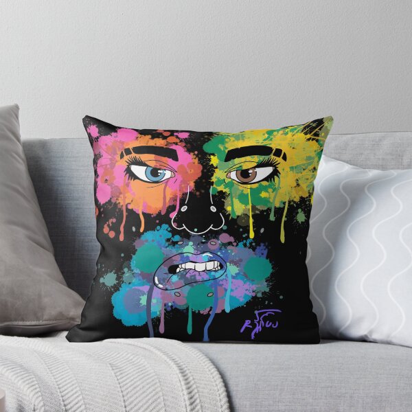 Item preview, Painted Splatter Face - Black designed and sold by Ryuu-Girl.