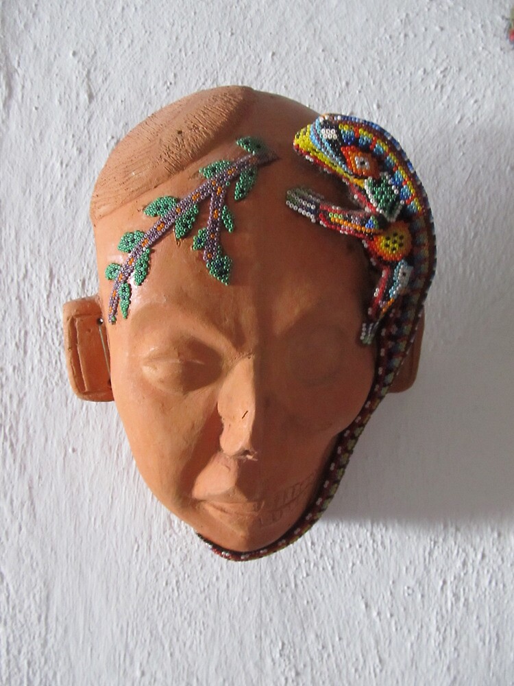 “Huichol Mask - Mascara Huichol” Canvas Print for Sale by