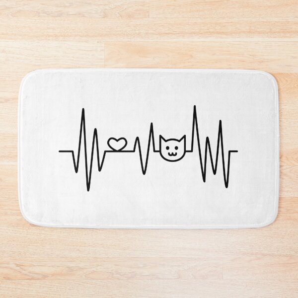 Item preview, Cat Heartbeat Meow ECG Loving Kitty Electrocardiography designed and sold by Attapet.