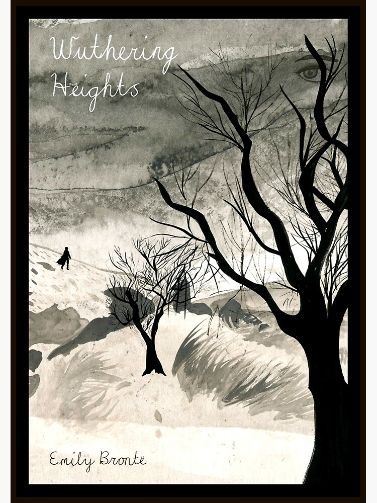 Discover Book Cover Art of Wuthering Heights by Emily Bronte Premium Matte Vertical Poster