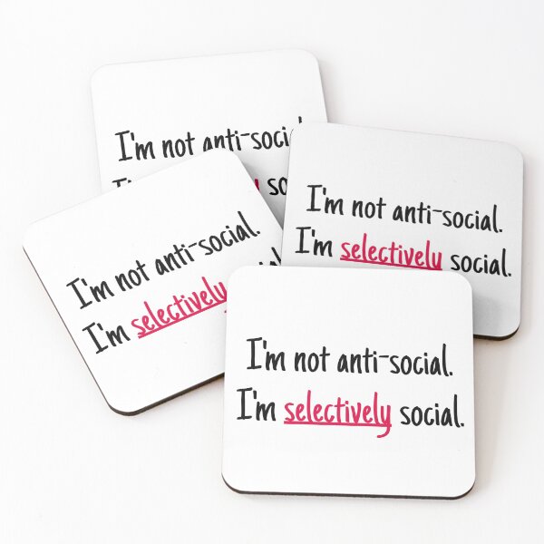 Item preview, I am selectively social designed and sold by boohenterprise.