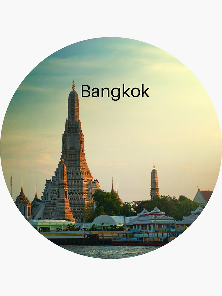 "Bangkok World's most beautiful cities Time Zone " Sticker for Sale by Sifax Redbubble