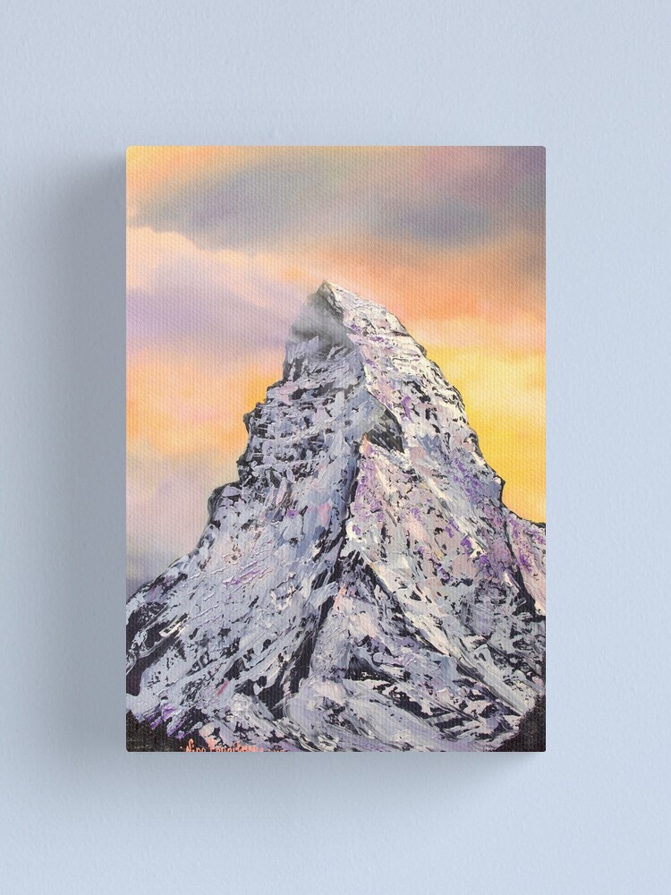 Photo Switzerland Alps Matterhorn Sunset Canvas Art Print
