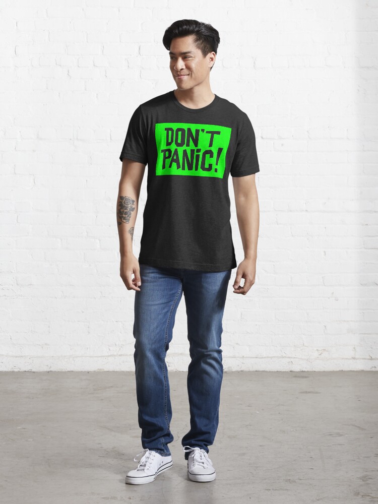 Alternate view of NDVH Don't Panic - Green 2 H2G2 Essential T-Shirt