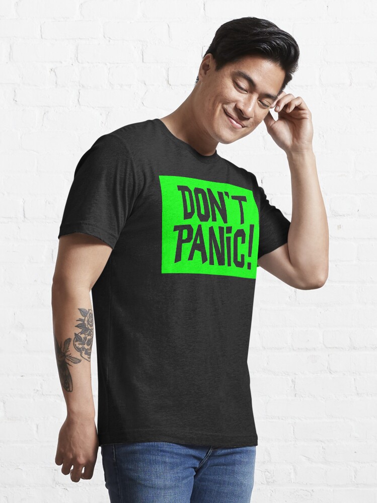 Alternate view of NDVH Don't Panic - Green 2 H2G2 Essential T-Shirt