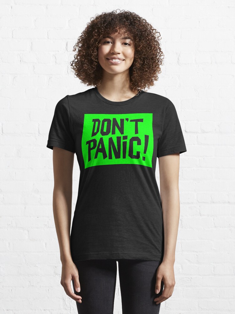 Alternate view of NDVH Don't Panic - Green 2 H2G2 Essential T-Shirt