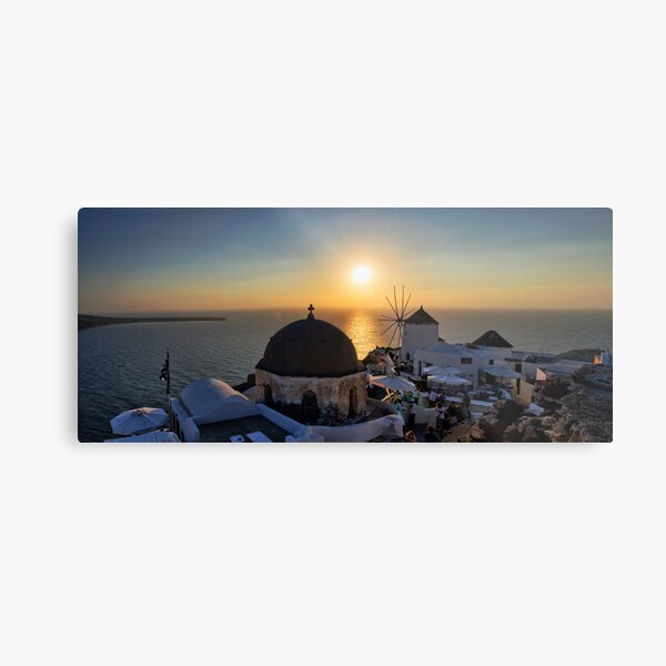 Oia Sunset Metal Print