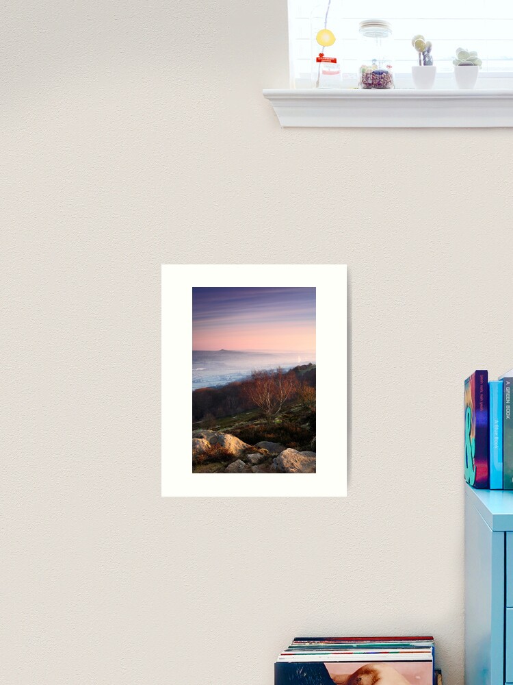 Thumbnail 2 of 3, Art Print, Towards Almscliffe Crag from Surprise View designed and sold by sjbowen.