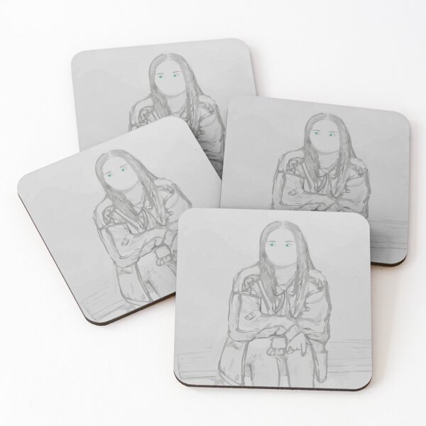 Item preview, Alyssa - The End of the F***ing World monochrome watercolor style designed and sold by pastelpurple.