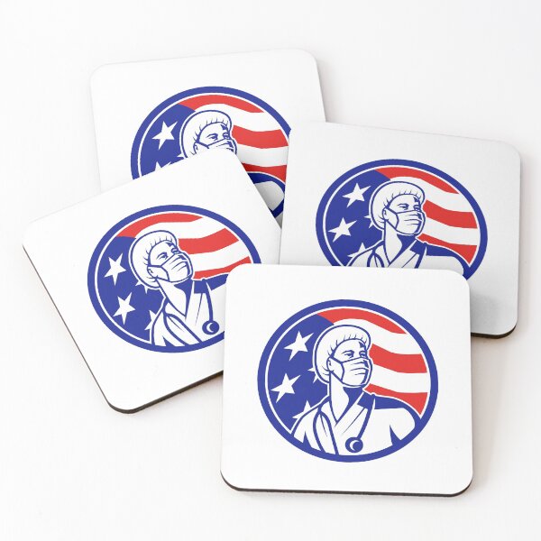 Item preview, American Nurse Looking Up USA Flag Circle designed and sold by patrimonio.