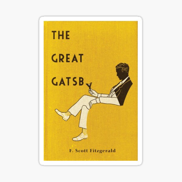 The Great Gatsby Book Cover Sticker