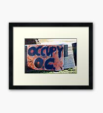 Occupy Orange County Framed Print