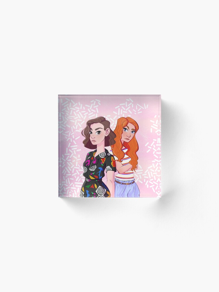 Alternate view of I Dump Your Ass - Stranger Things Best friends - Max and Eleven Fan Art Acrylic Block