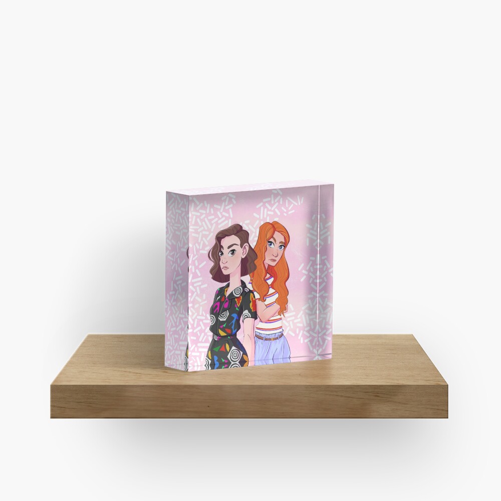 I Dump Your Ass - Stranger Things Best friends - Max and Eleven Fan Art Acrylic Block