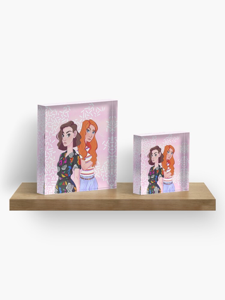 Alternate view of I Dump Your Ass - Stranger Things Best friends - Max and Eleven Fan Art Acrylic Block