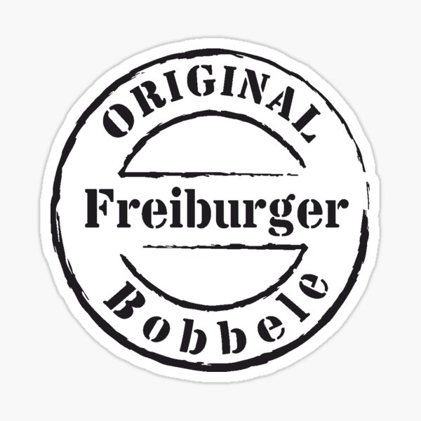 Original Freiburger Bobbele - Stempel Black Design Sticker
