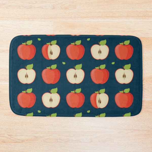 Item preview, Red apples on blue background collection designed and sold by Toto-Hello.