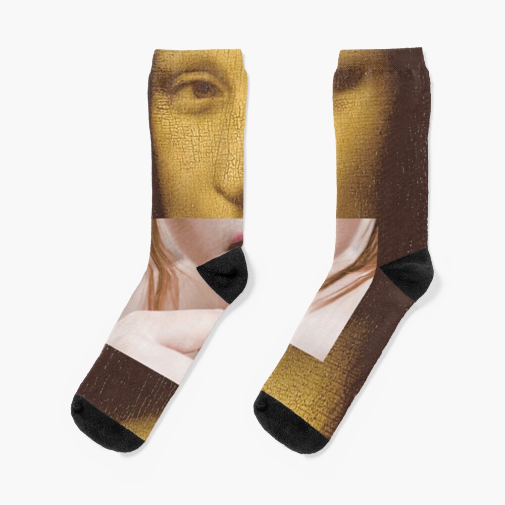 Mona Lisa Lollipop Selfie Search Results Web results Leonardo da Vinci Pop Culture Print Socks