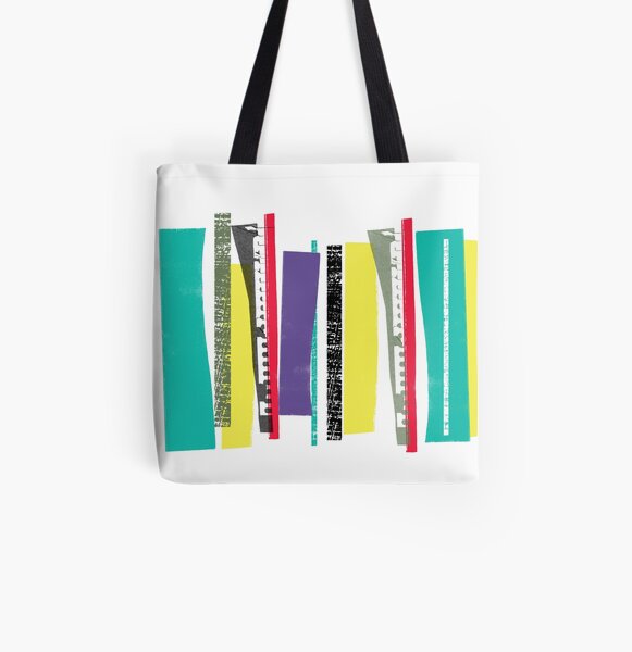 Strips of Colour All Over Print Tote Bag