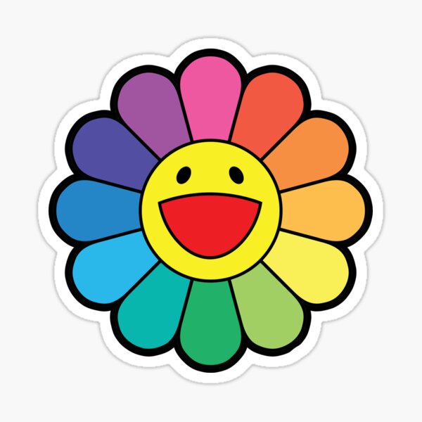 Murakami Flower Stickers | Redbubble
