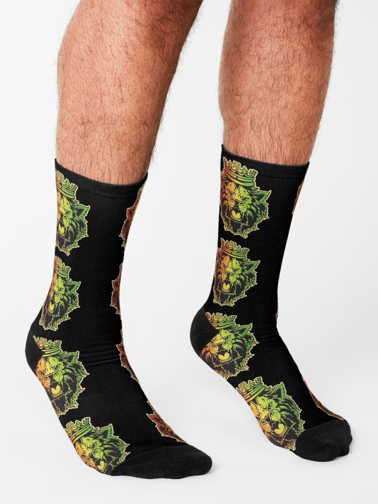 Alternate view of Lion Of Judah Rasta Dreads Roots Reggae Jamaica Culture Socks