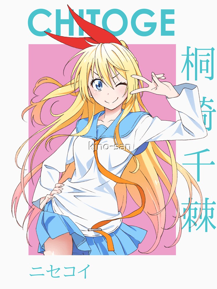 Chitoge Kirisaki Nisekoi False Love Card Anime T Shirt For Sale By Kino San Redbubble 2183