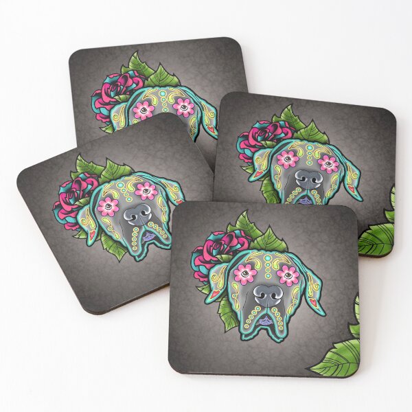 Item preview, Great Dane - Floppy Ear Edition - Day of the Dead Sugar Skull Dog designed and sold by Pretty In Ink.
