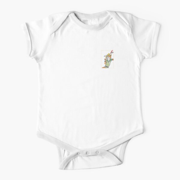 Cartoon Robin Hood Short Sleeve Baby One-Piece