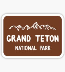 Grand Teton National Park Entrance Sign, Wyoming, USA Sticker