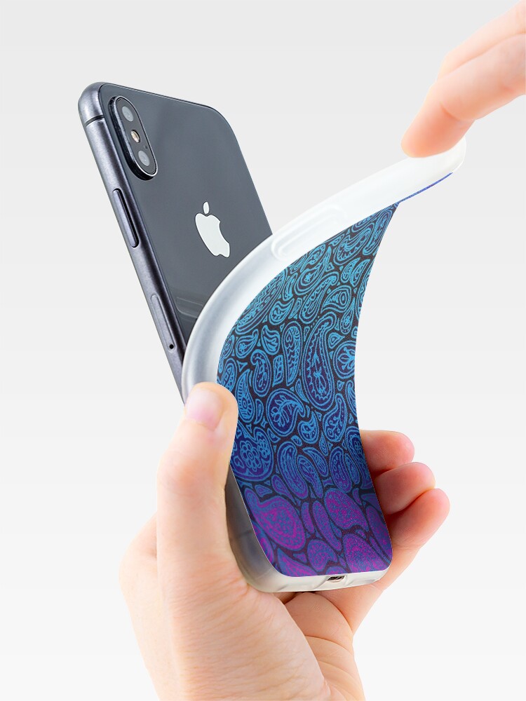 Alternate view of Purple Paisley iPhone Case