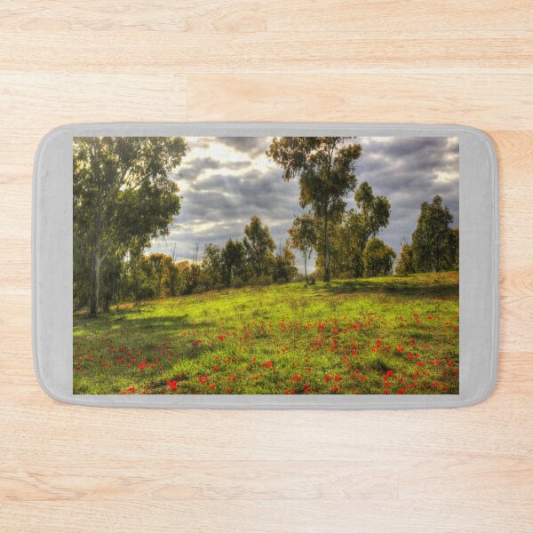 Item preview, Red and green fields of flowers in Israel designed and sold by Matan Hirsch.