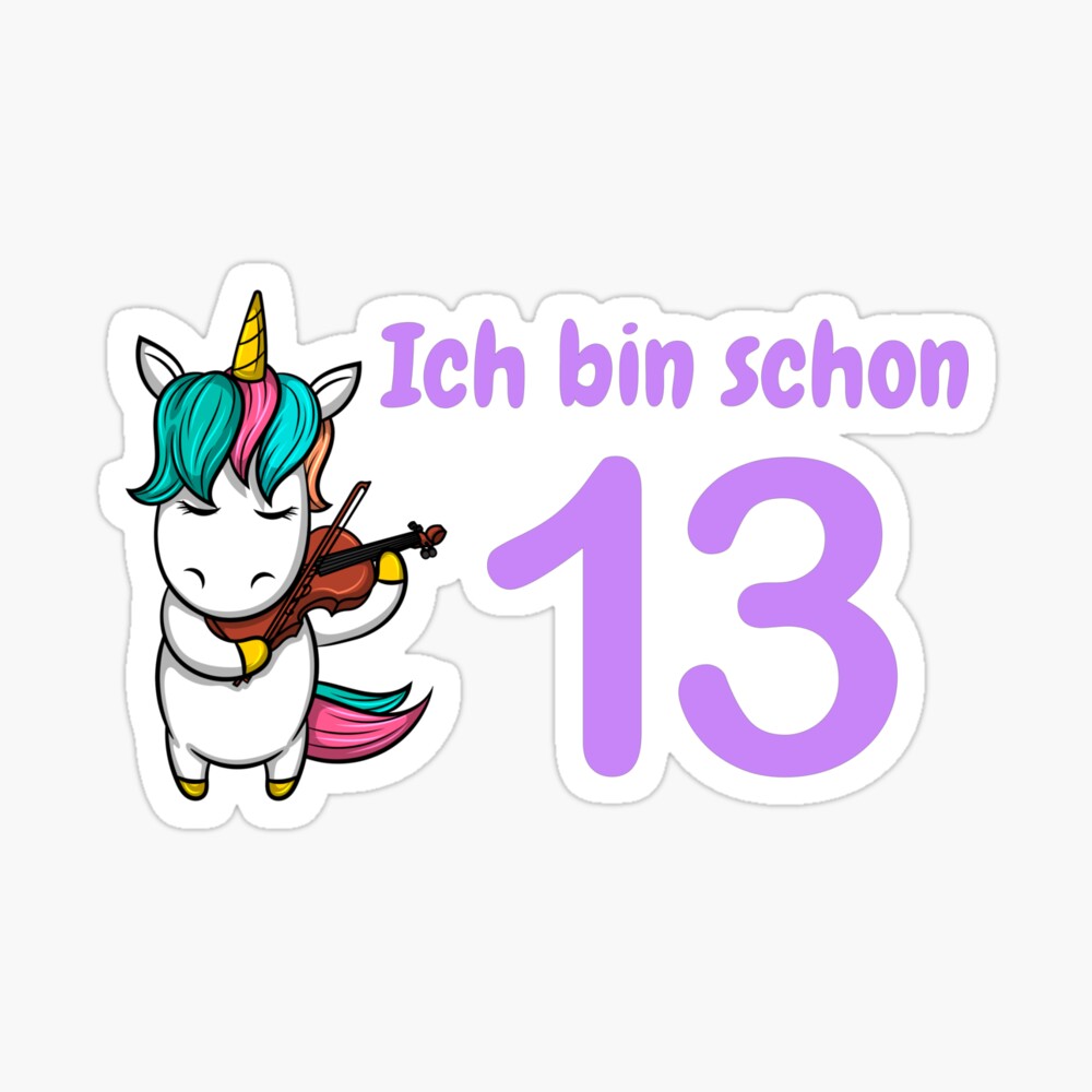 Carte De Vœux 13 Anniversaire Fille Nee En 07 13 Ans Cadeau Licorne Par Simcom Redbubble