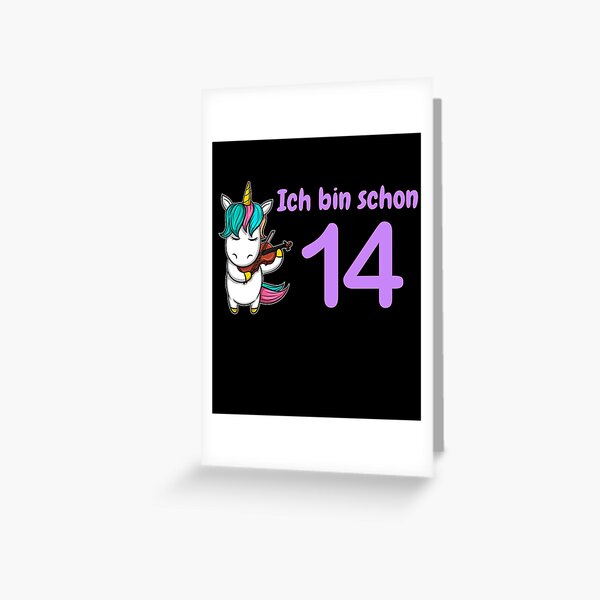 Carte De Vœux 13 Anniversaire Fille Nee En 07 13 Ans Cadeau Licorne Par Simcom Redbubble