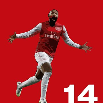 Thierry Henry Signed Arsenal #14 Jersey Framed with Photos and