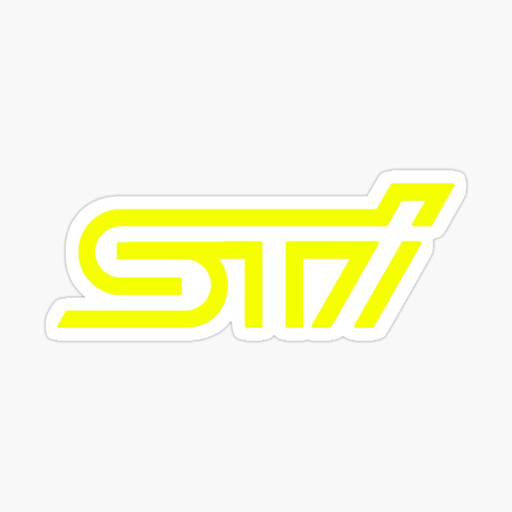 Sti Logo Yellow Art Board Print By Bigmatt2319 Redbubble
