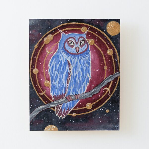 Noctua the Owl Wood Mounted Print