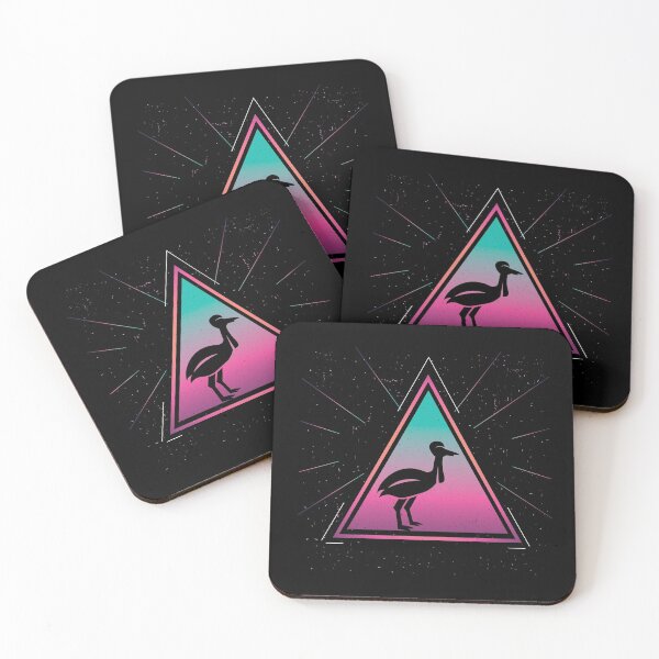 Item preview, Colorful Cassowary Geometrical Triangle Bird Retro Style design designed and sold by Grabitees.