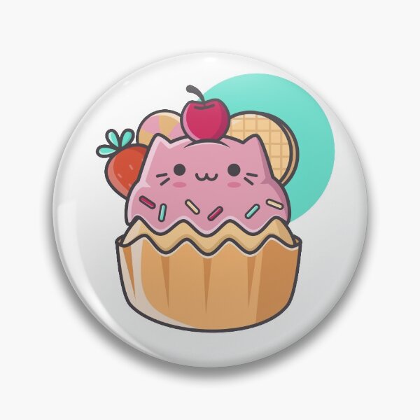 Item preview, Kawaii catcake cupcake  designed and sold by crealizable.