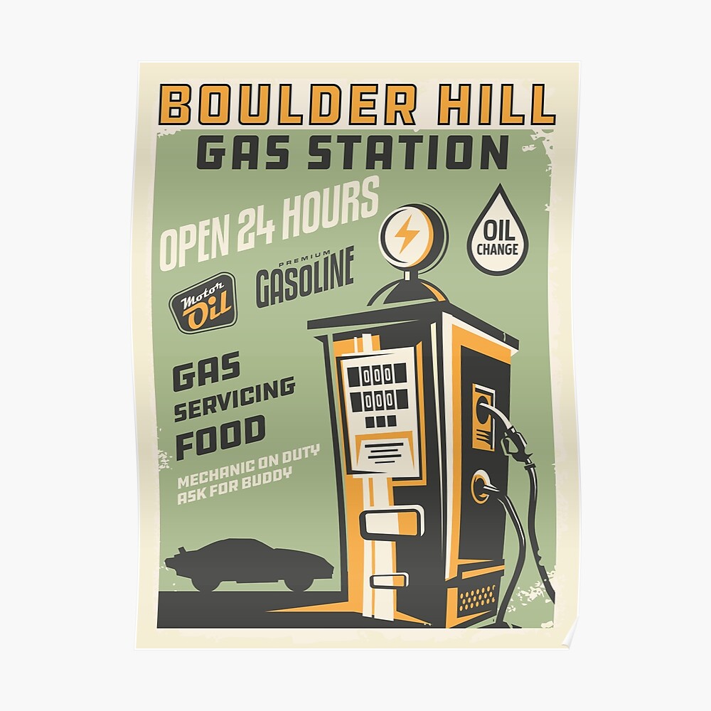 boulder hill gas station poster by mcpod redbubble boulder hill gas station poster by mcpod redbubble