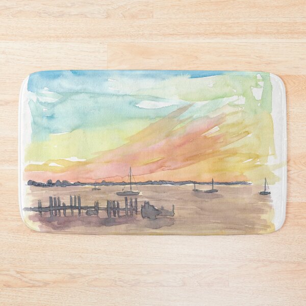 Item preview, Florida Keys Romantic Sunset with Boats designed and sold by artshop77.