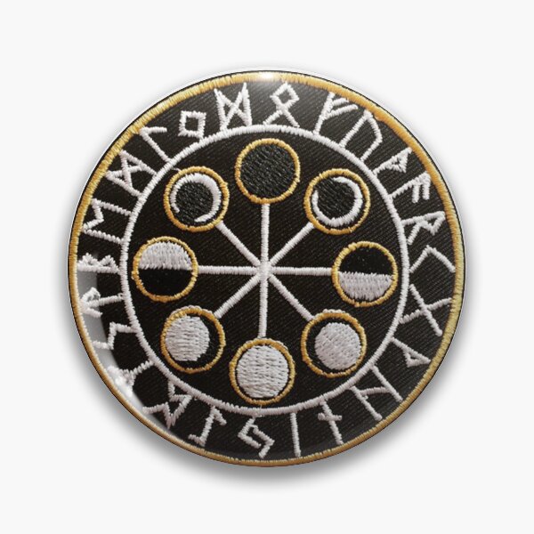 Item preview, Viking Moon Phase Compass Sticker designed and sold by designolo.