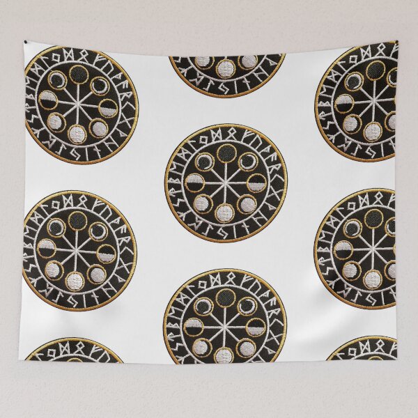 Item preview, Viking Moon Phase Compass Sticker designed and sold by designolo.