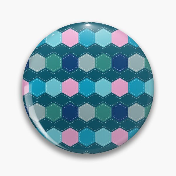 Item preview, Hexagonal Quilt \\ Teal designed and sold by The Wellington Boot.
