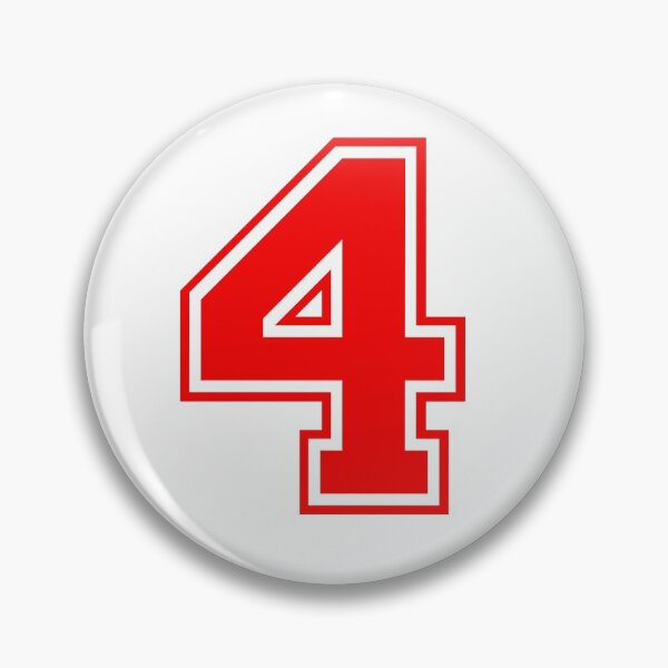 Item preview, Varsity Team Sports Uniform Number #4 - Red designed and sold by RiplMedia.
