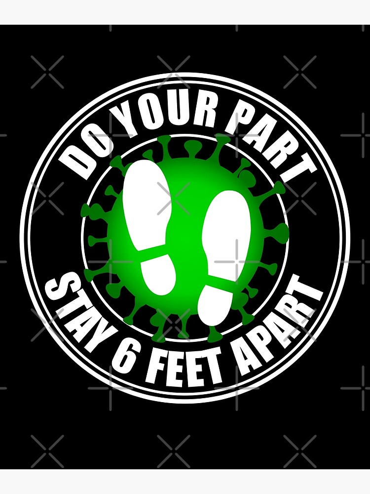 Large Stay 6 Feet Apart Retail Sign with Suction Cups, 12&amp;quot; Square