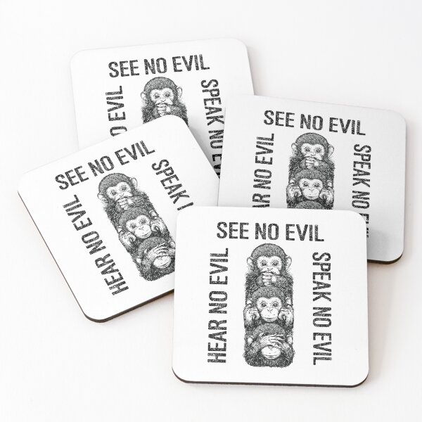 Item preview, Three Wise Monkeys Buddha See Hear Speak No Evil designed and sold by weewhirlwind.