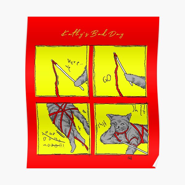 Posters Sur Le Theme Meme Chat Triste Redbubble