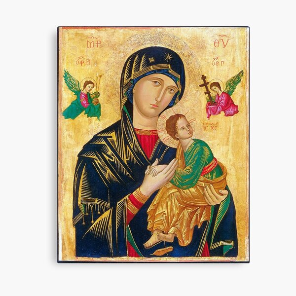 Madre del Perpetuo Socorro, Ícono de María, Lienzo